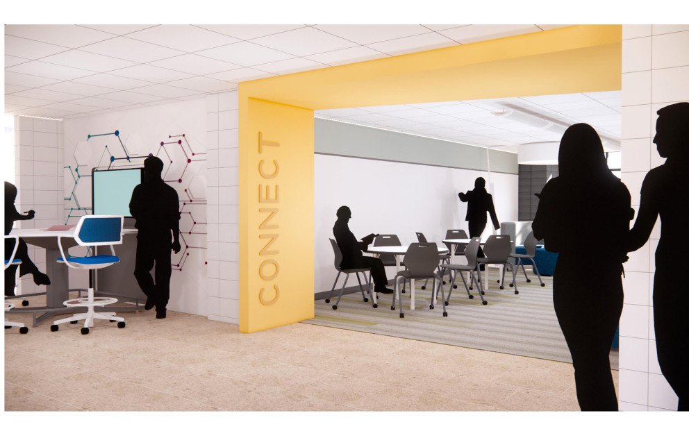 BNI Science Wing Collaboration Space Entrance Rendering