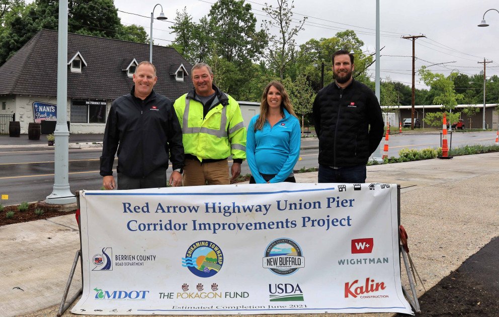 Red Arrow Highway Union Pier ribbon cutting Wightman staff