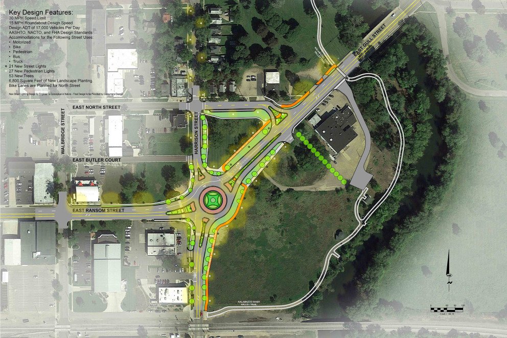 Kalamazoo Roundabout plan rendering