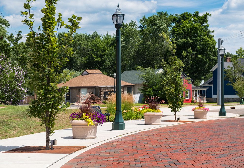 Dowagiac Quality of Life streetscape with trees