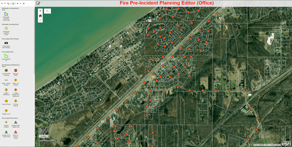Fire Department Incidence Locator map
