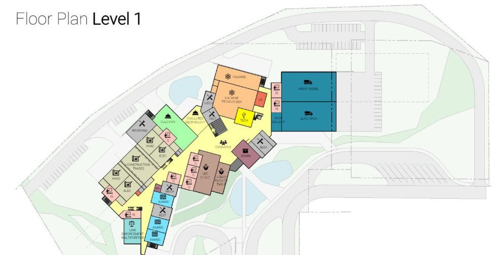 KRESA CTE Floor Plan Level 1 rendering