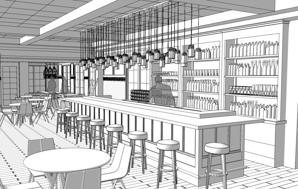 Bar area rendering