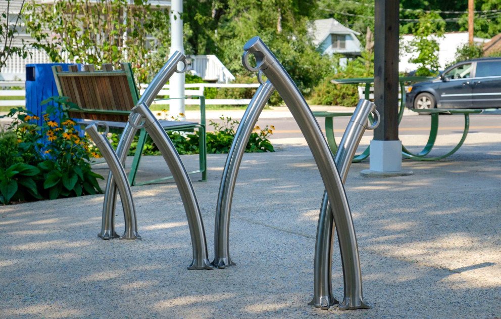 Bicycle Racks at Trailhead in Union Pier