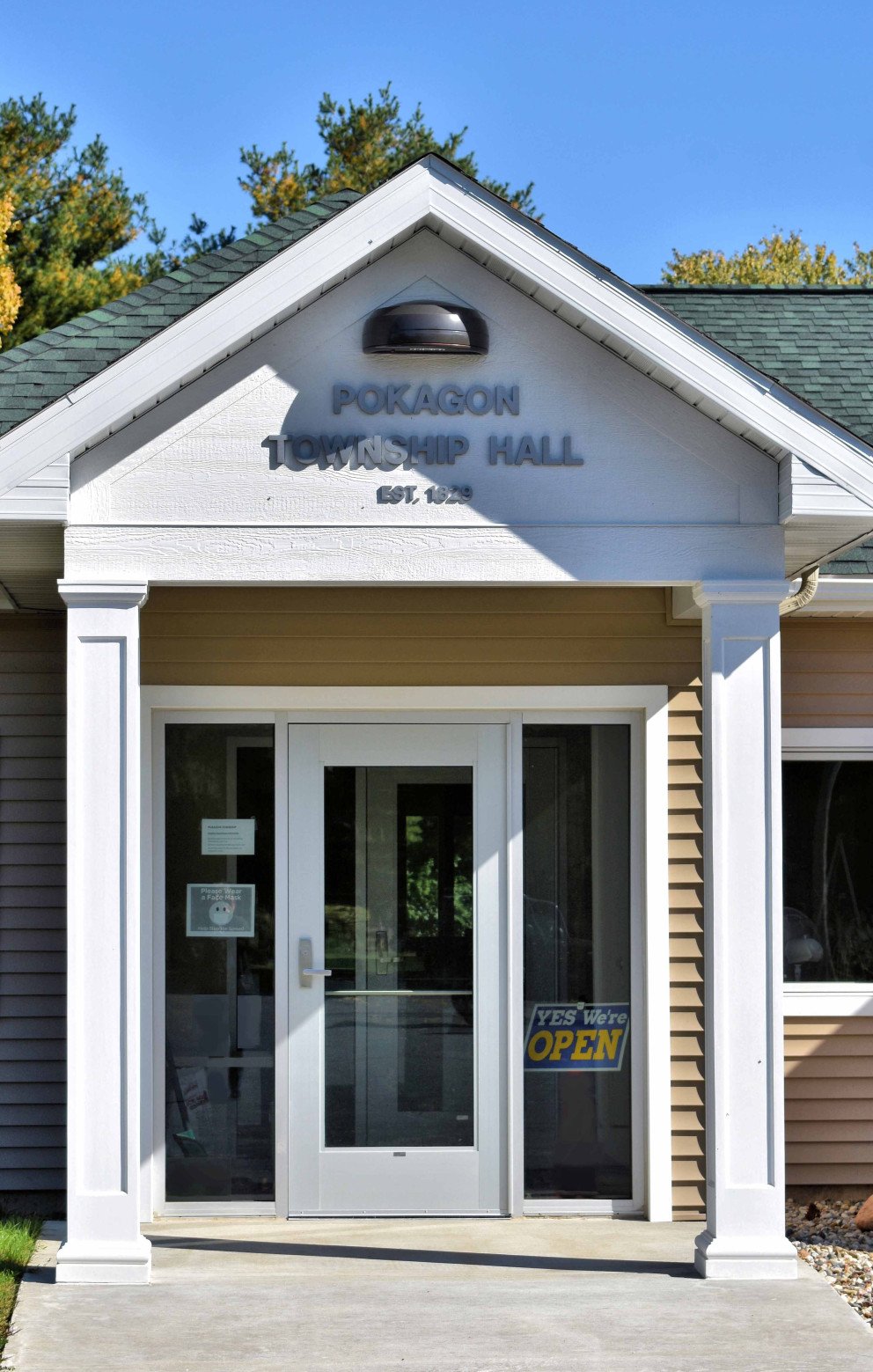 Pokagon Township Hall Front Entrance