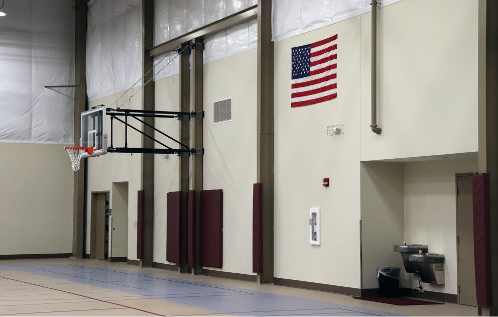 Brandywine Gym Wall with Basketball Hoop