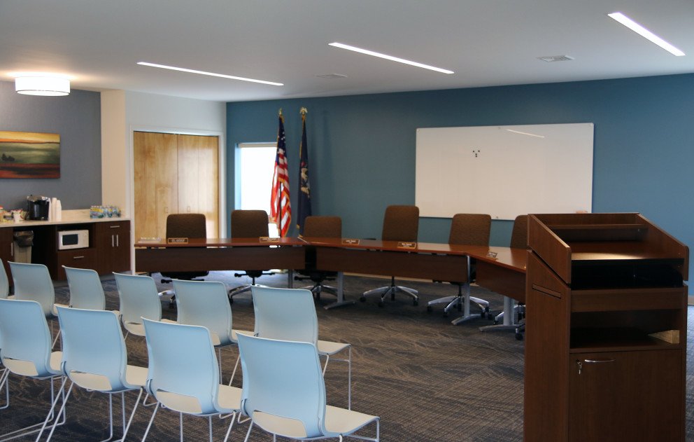 Hartford Twp Hall Chambers Lectern and Seating