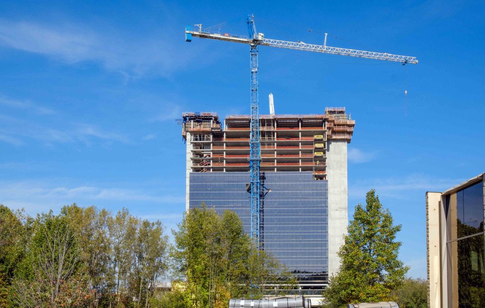 Four Winds South Bend exterior during construction