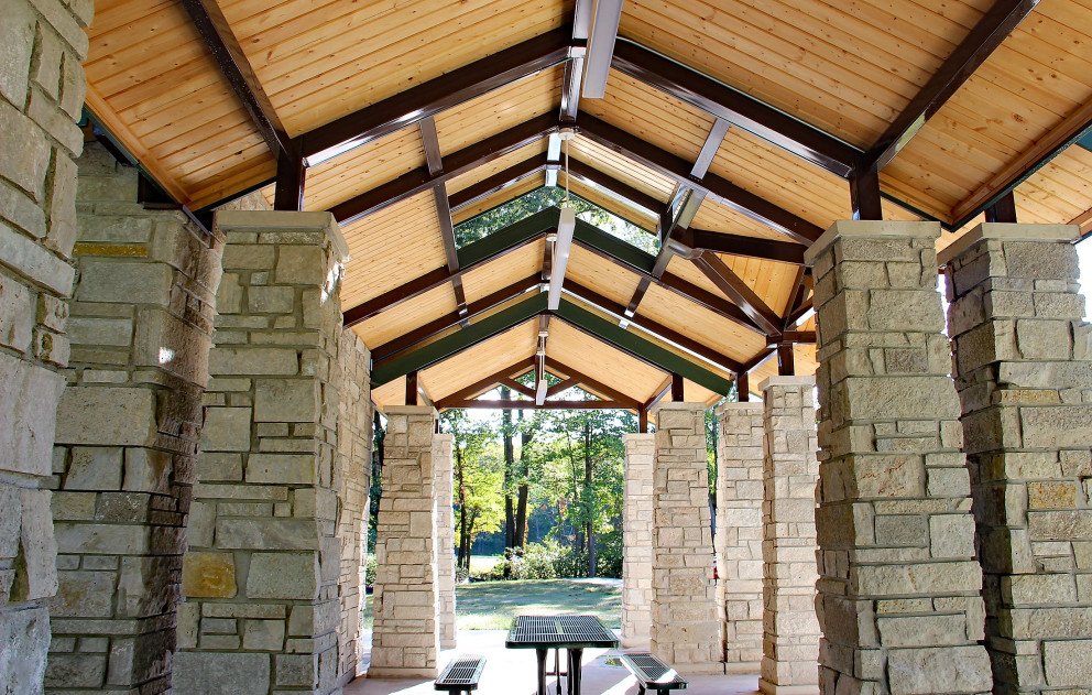 Eliason Trailhead Pavilion Inside Roof Detail