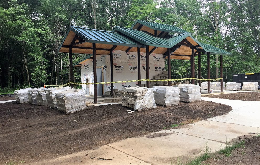 Eliason Trailhead Pavilion During Construction