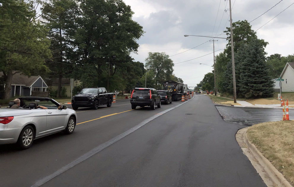 Milham Ave Paving Eastbound at Oakland